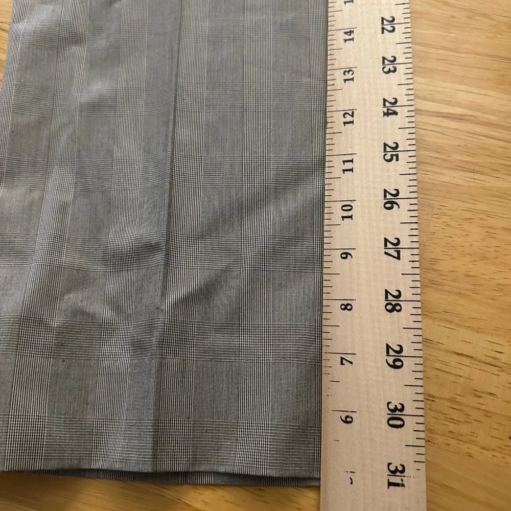 Banana Republic‎ Slim Fit Non-Iron Glen Plaid Dress Pants 35x32 Tan Career